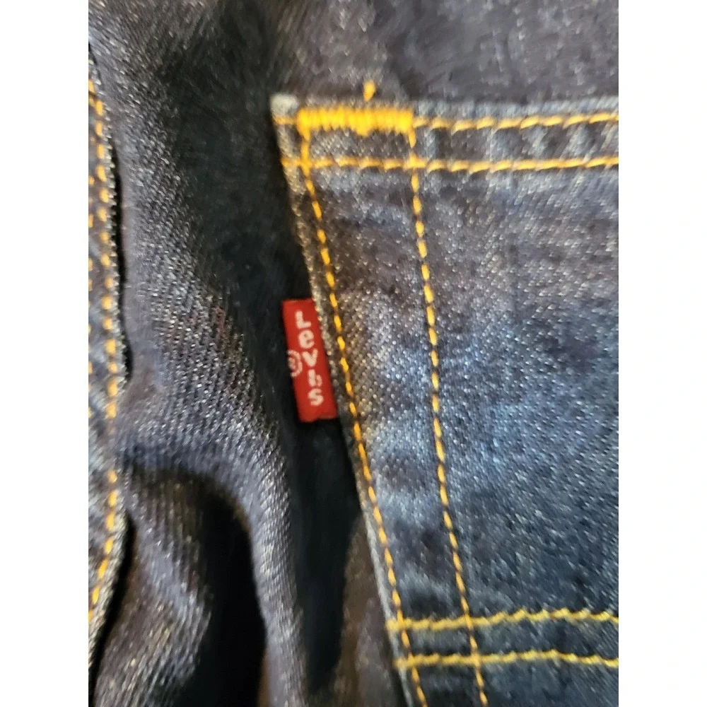 Levis 505 Mens Jeans Regular Fit Straight Leg Dark Wash‎ Denim Size W32 L30 Work